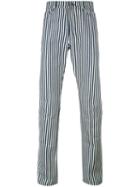 Proper Gang Striped Tapered Trousers, Men's, Size: 32, Black, Cotton