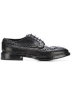 Premiata Embossed Surface Oxford Shoes - Black