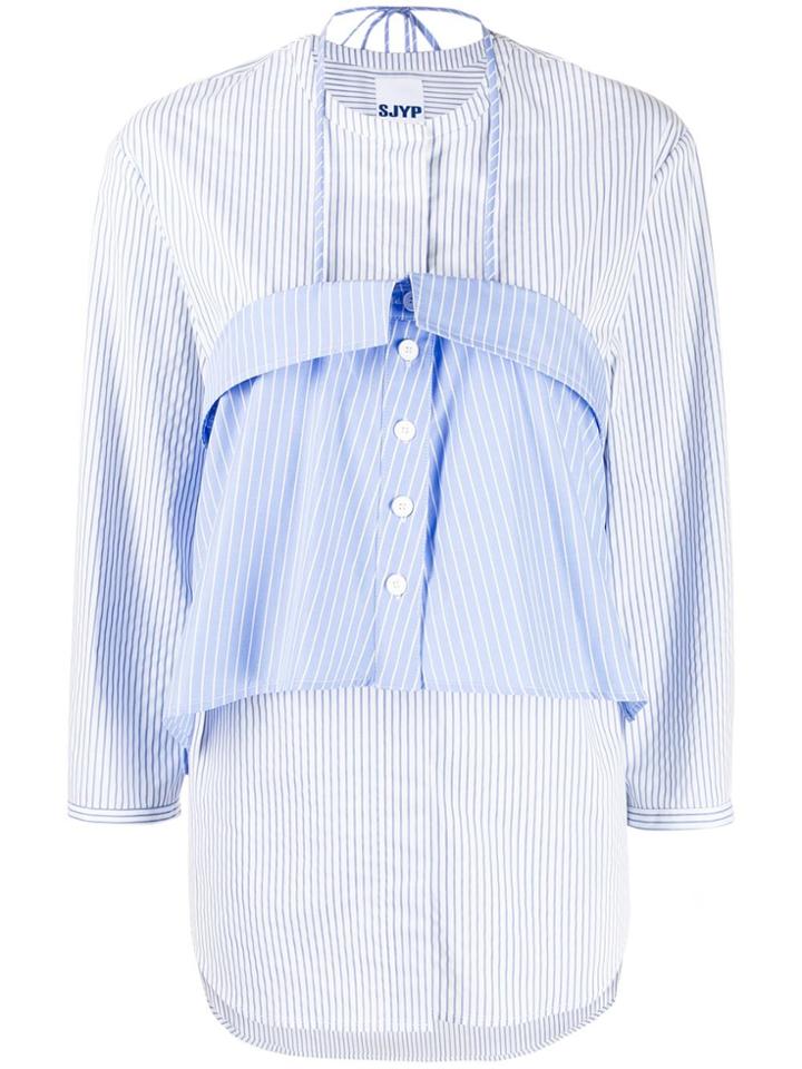 Sjyp Bustier Layered Blouse - Blue