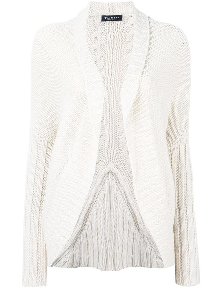 Twin-set Loose Fit Knit Cardigan, Women's, Size: Medium, Nude/neutrals, Acrylic/polyester/wool