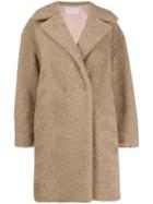 Harris Wharf London Shearling Coat - Neutrals