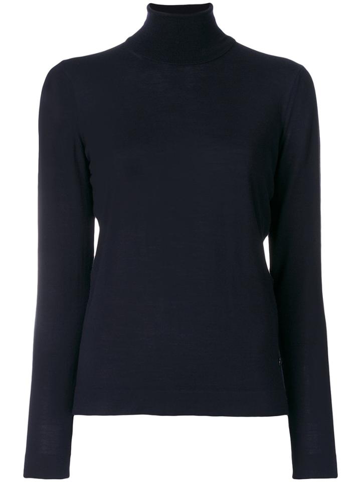 Salvatore Ferragamo Classic Polo Neck Top - Blue