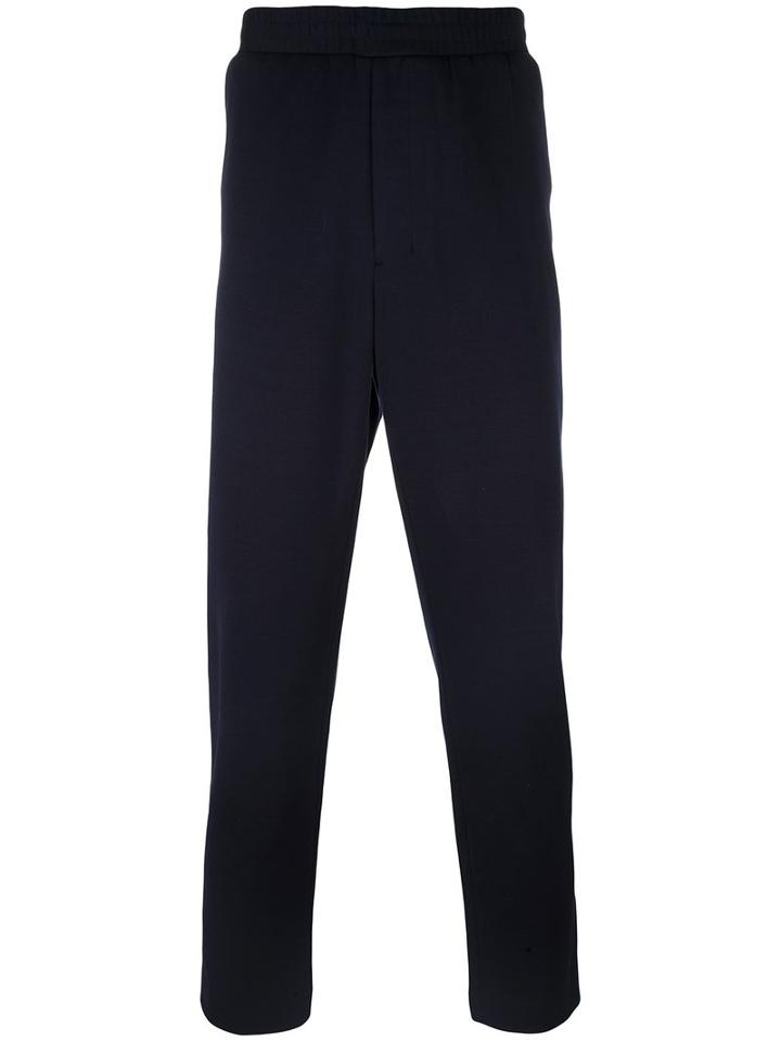 Ami Alexandre Mattiussi - Elasticated Waist Trousers - Men - Cotton - 38, Blue, Cotton