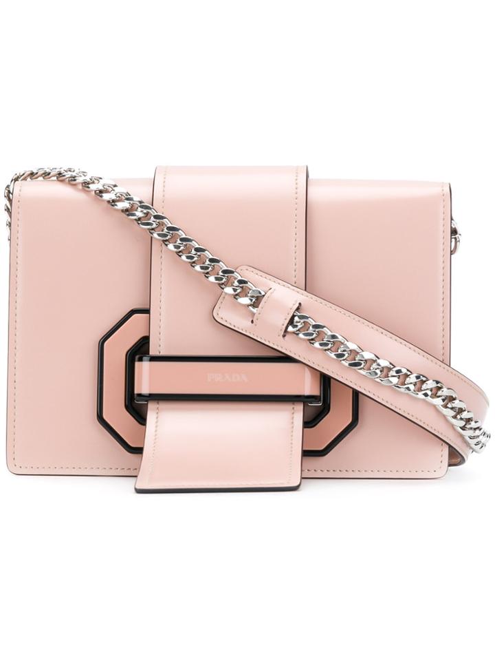 Prada Flap Crossbody Bag - Pink & Purple
