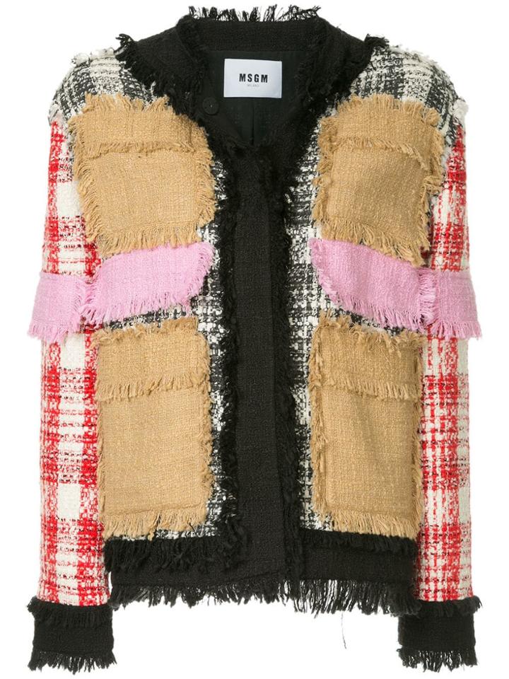 Msgm Contrast Tweed Jacket - Multicolour