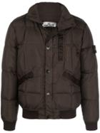 Stone Island Logo Puffer Jacket - Black