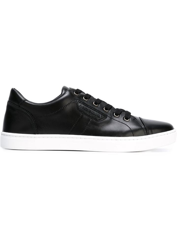Dolce & Gabbana Split Sneakers, Men's, Size: 40, Black, Leather/rubber