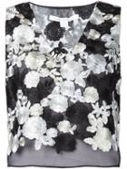 Diane Von Furstenberg Flower Embroidered Cropped Top