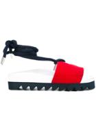 Joshua Sanders Rope Strap Sandals - Red