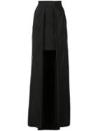 Vera Wang - Cutaway Skirt - Women - Silk - 4, Black, Silk