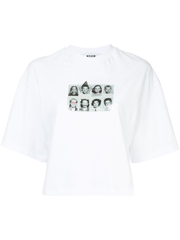 Msgm Portrait Short-sleeve T-shirt - White