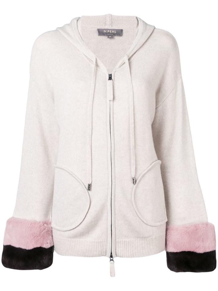 N.peal Hooded Cardigan - Neutrals