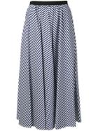 Antonio Marras Striped Flared Midi Skirt - Blue