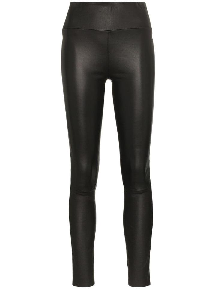 Sprwmn High-waisted Leather Trousers - Black