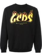 Gcds Logo Print Sweatshirt, Men's, Size: M, Black, Cotton