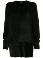 Andrea Ya'aqov Velvet Effect Sweater - Black