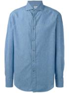 Brunello Cucinelli Classic Shirt, Size: Xl, Blue, Cotton