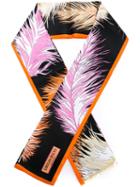 Emilio Pucci Feather Print Scarf, Women's, Silk