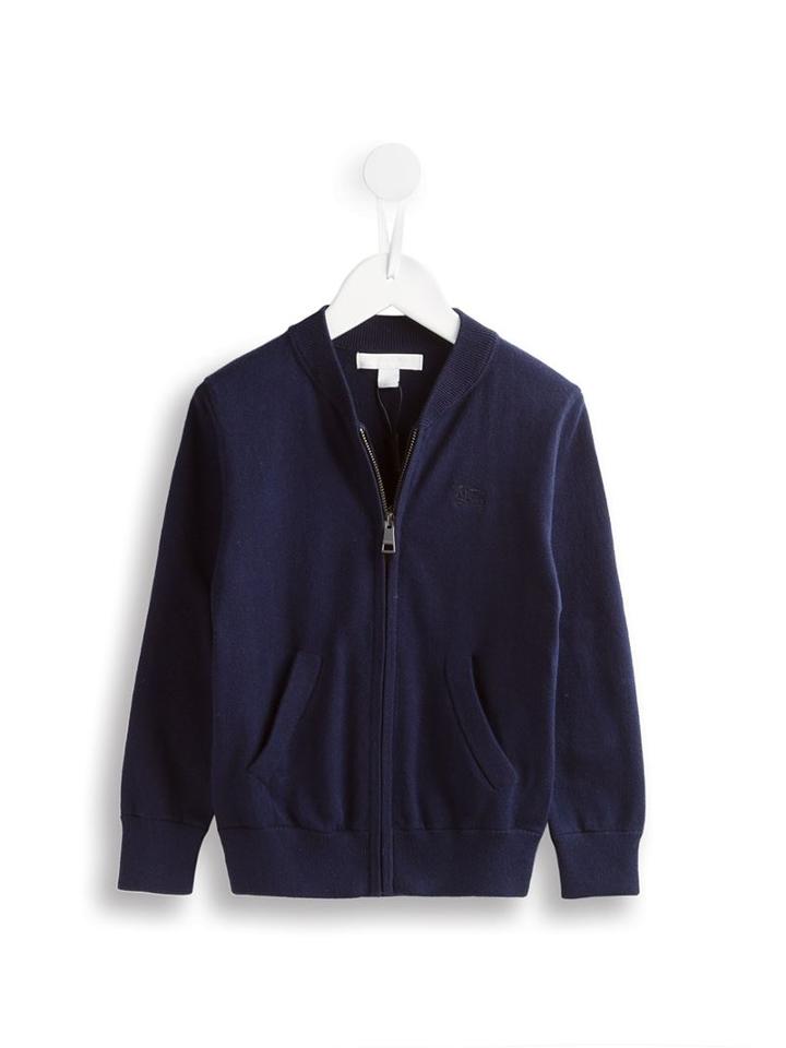 Burberry Kids Checked Elbow Patches Zip Cardigan