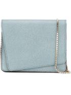 Valextra Asymmetric Flap Crossbody Bag, Women's, Green, Leather