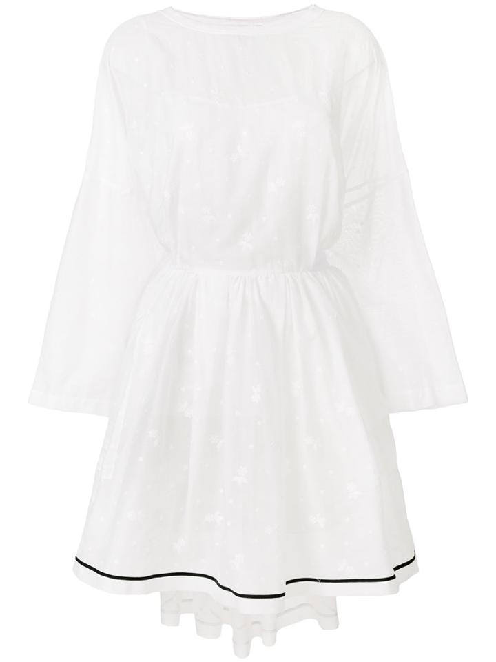 Philosophy Di Lorenzo Serafini Floral Embroidered Dress - White