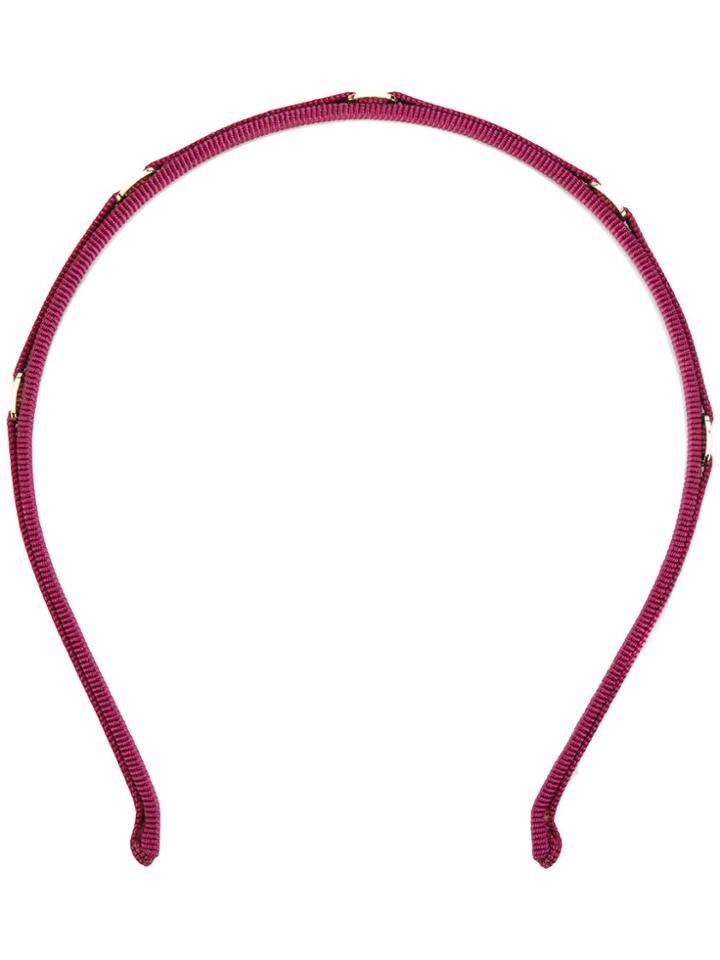 Salvatore Ferragamo Logo Engraved Hairband - Pink & Purple