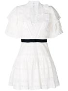 Self-portrait Broderie Anglaise Dress - White