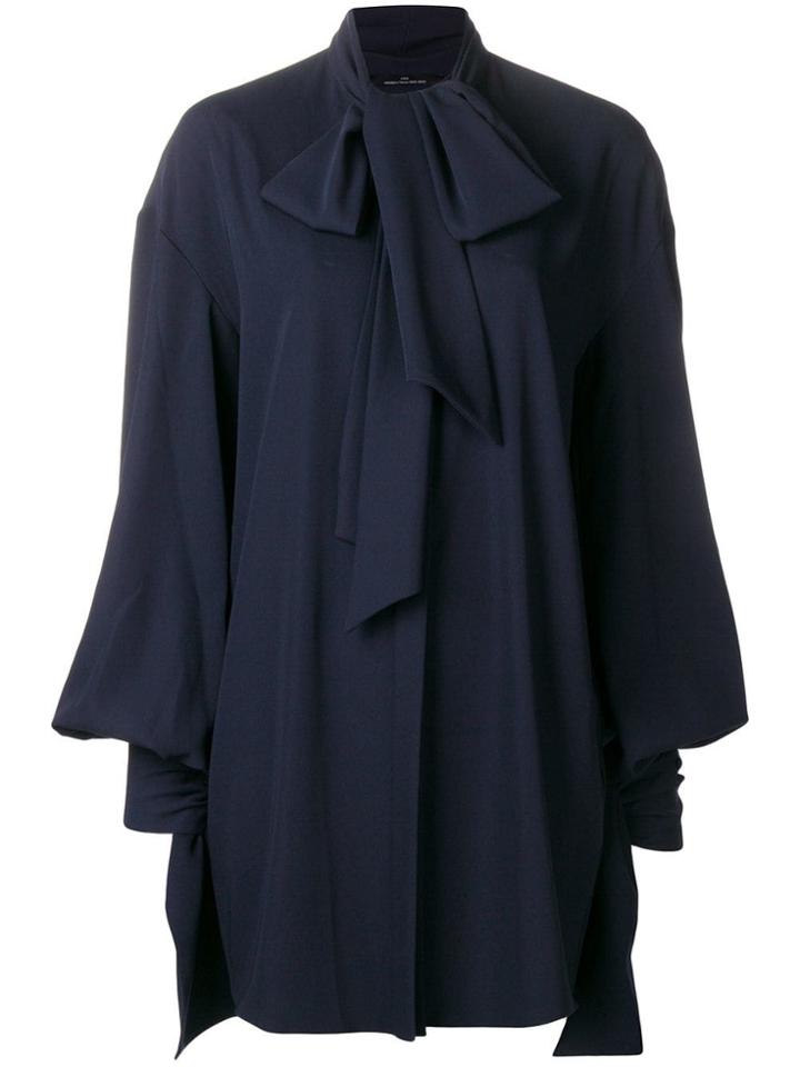 Rokh Draped Tie Blouse - Blue