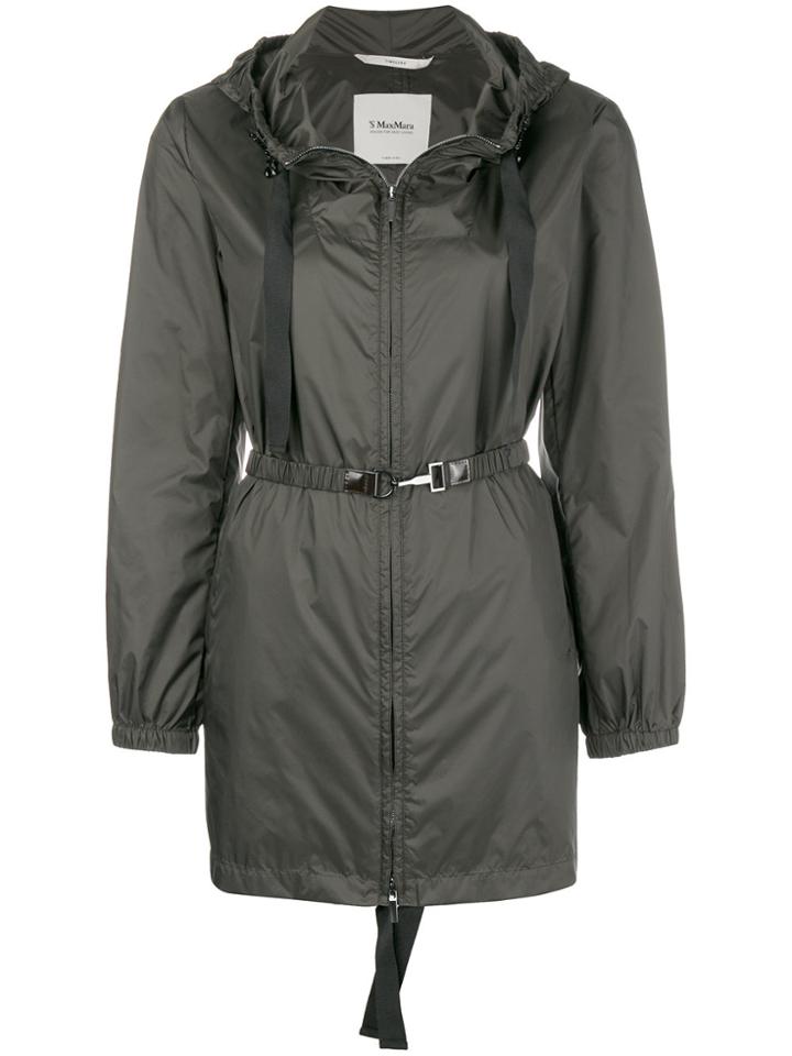 's Max Mara Ruched Detail Water-resistant Jacket - Green