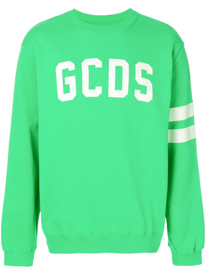 Gcds Logo Print Sweatshirt - Green