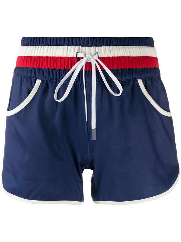 Perfect Moment Drawstring Resort Shorts - Blue