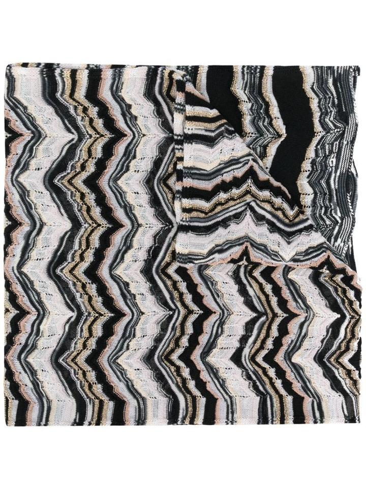 Missoni Knitted Scarf - Black