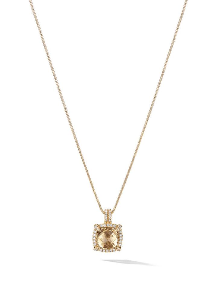David Yurman 18kt Yellow Gold Châtelaine Citrine And Diamond Pendant -