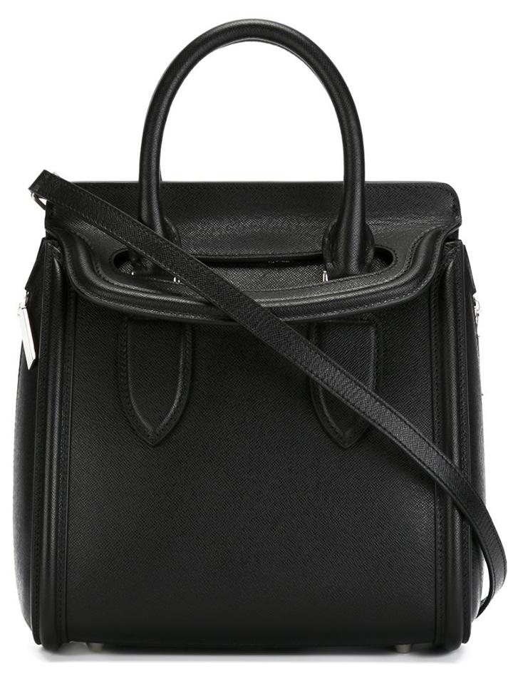 Alexander Mcqueen Heroine Tote, Women's, Black, Leather