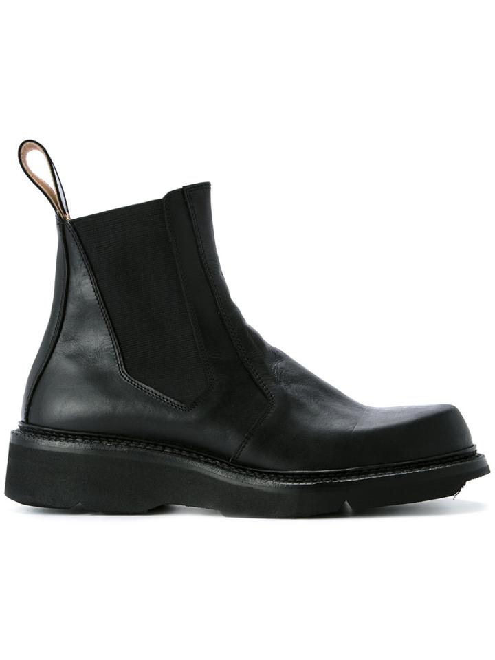 Julius Wedge Sole Ankle Boots - Black