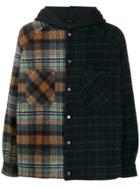 Represent Split Check Print Jacket - Black