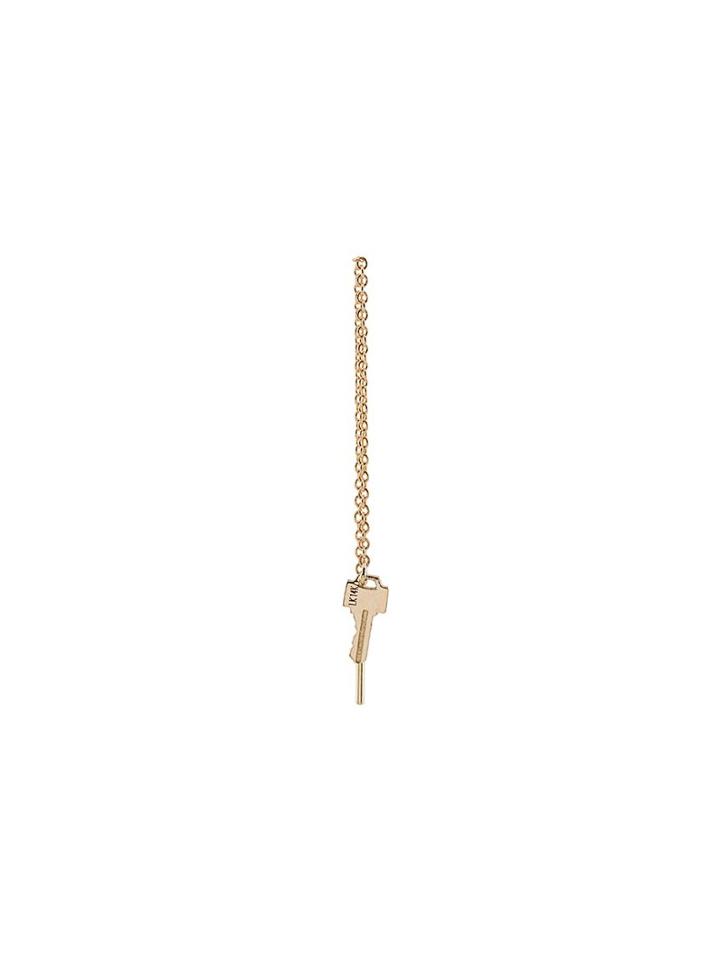 Lauren Klassen Tiny Key Chain Earring, Women's, Yellow/orange