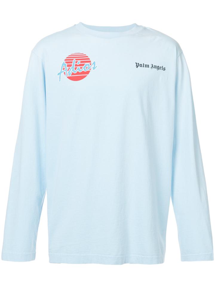 Palm Angels Adios Long Sleeve T-shirt - Blue