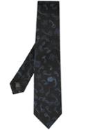 Gieves & Hawkes Logo Embroidered Tie - Black