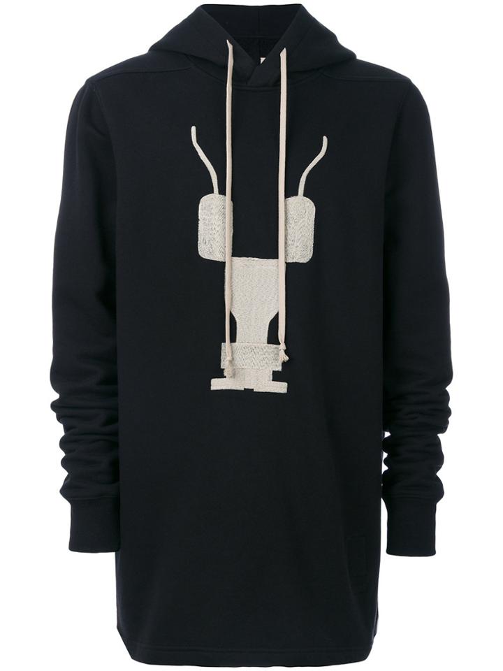 Rick Owens Drkshdw Oversize Print Hoodie - Black