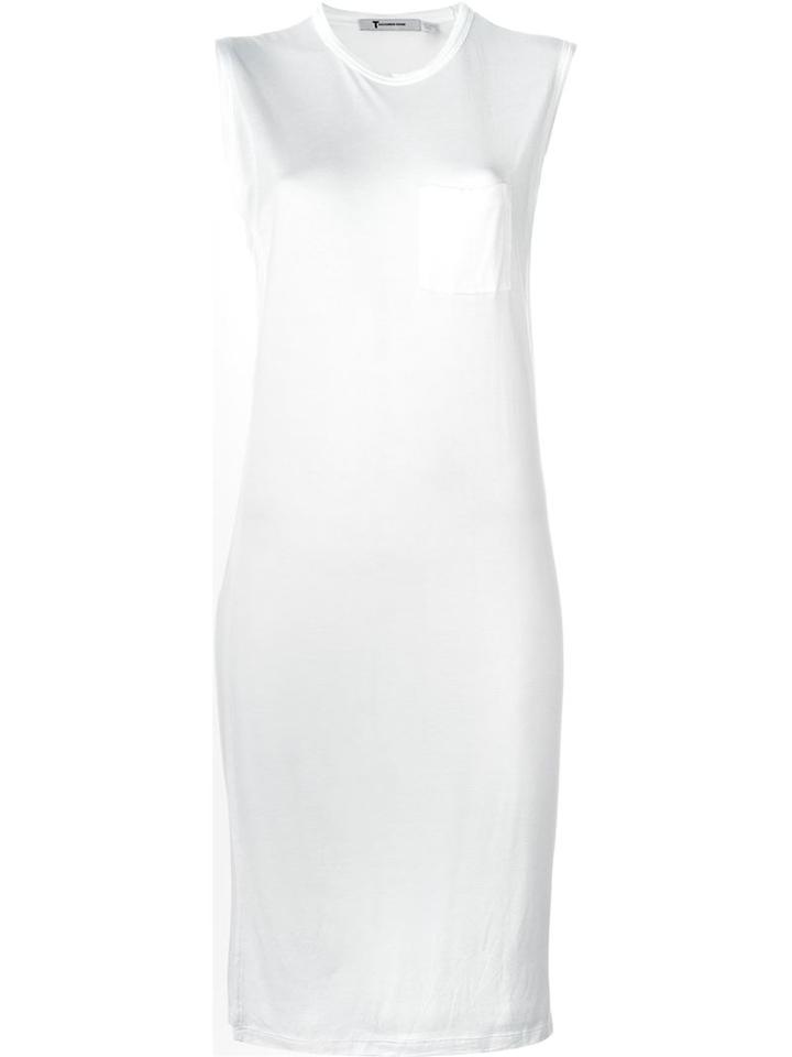 T By Alexander Wang Shift Tank Dress, Women's, Size: Xs, White, Rayon