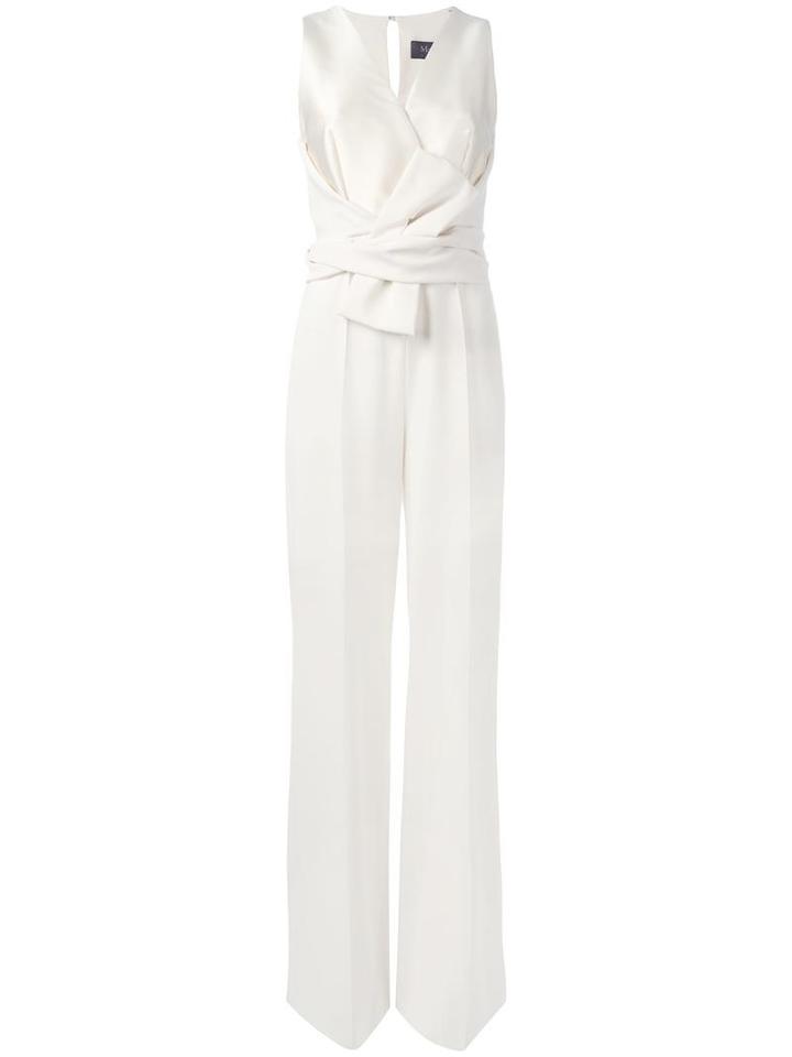 Max Mara Everest Jumpsuit, Women's, Size: 38, White, Polyester/polyamide/silk/acetate
