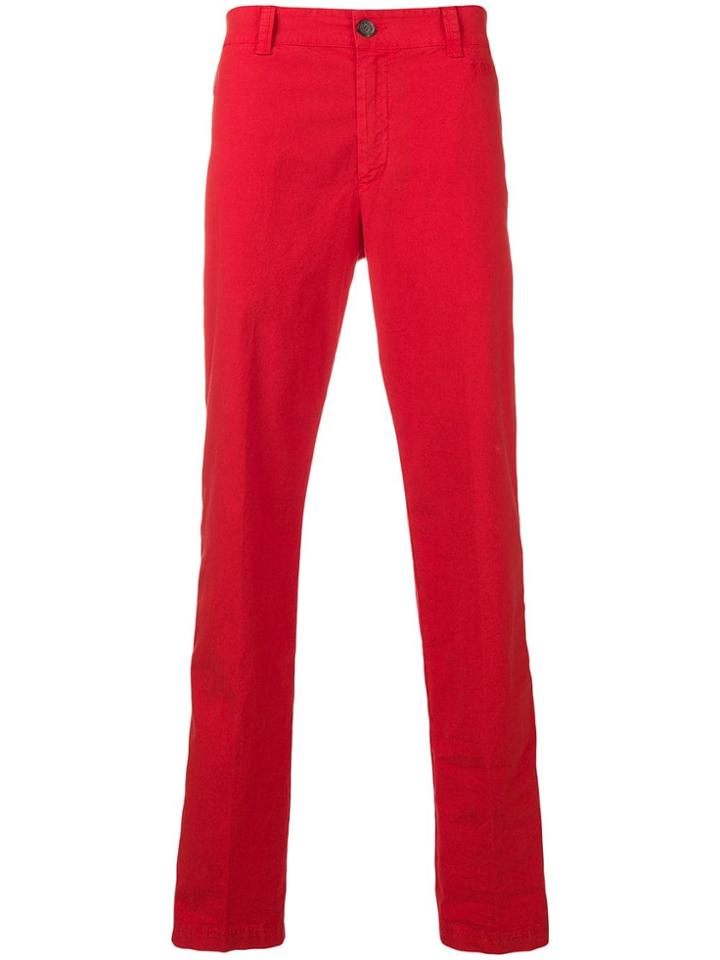 Kenzo Straight Trousers - Red
