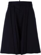 Dsquared2 Angular Pleated Shorts, Men's, Size: 46, Black, Polyester/spandex/elastane/virgin Wool