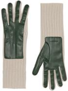 Burberry Cashmere And Lambskin Gloves - Green