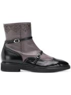 L'autre Chose Two-tone Ankle Boots - Black