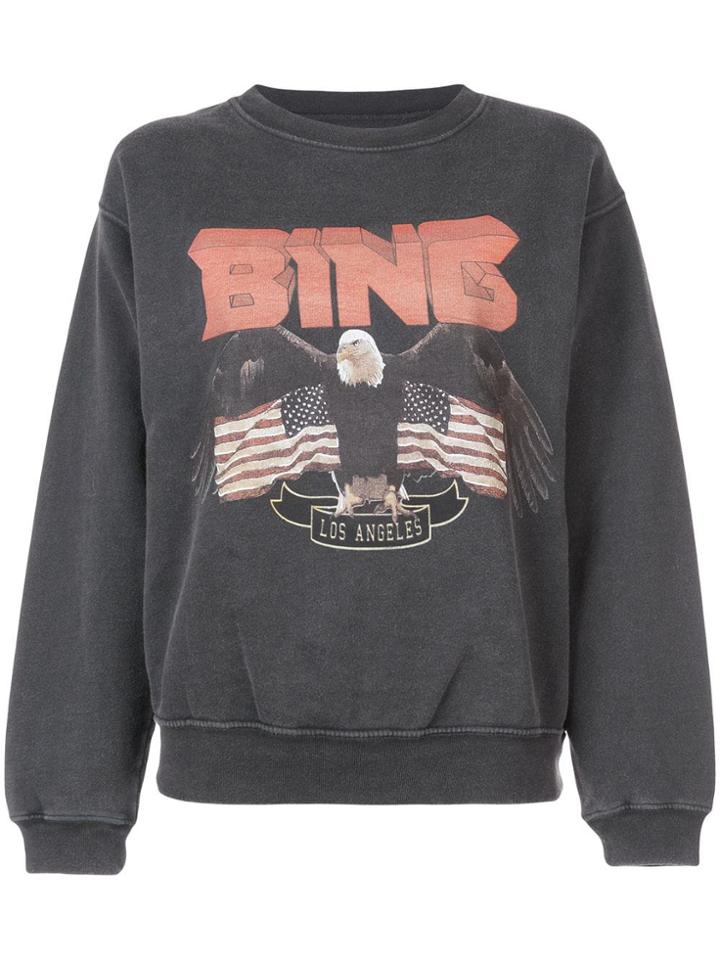 Anine Bing Logo Patch Sweatshirt - Black