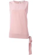 Erika Cavallini Tie Knot Tank Top, Women's, Size: 40, Pink/purple, Silk