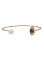 Delfina Delettrez 'eye Piercing' Diamond And Sapphire Bangle
