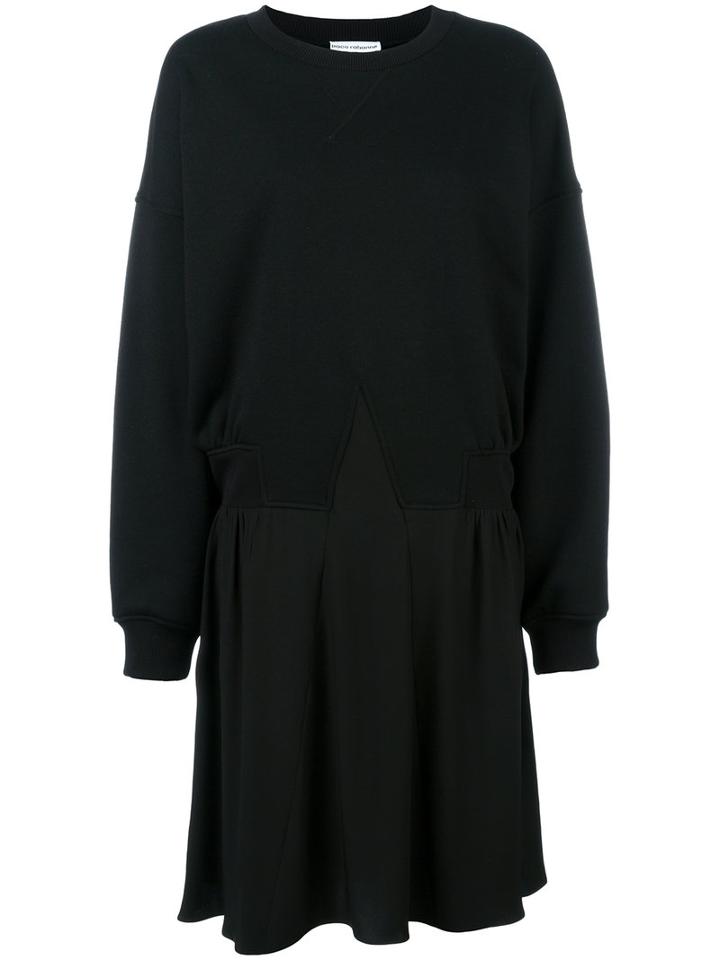 Paco Rabanne Sweatshirt Dress, Women's, Size: 38, Black, Cotton/polyester/silk